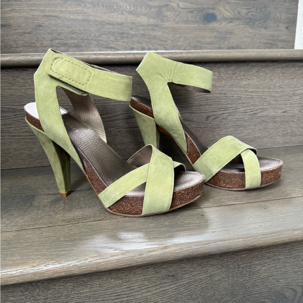 Nine West Green High Heeled Sandals
